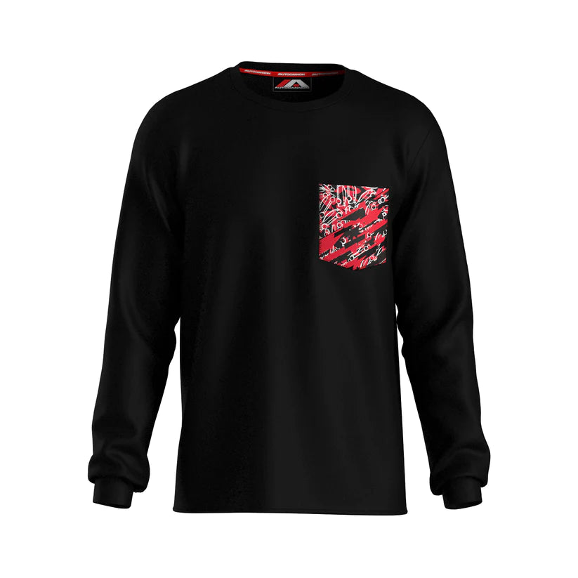 Autocannon Honda Type R Long Sleeve Camo Pocket Tee - SERIES 2 - BLACK