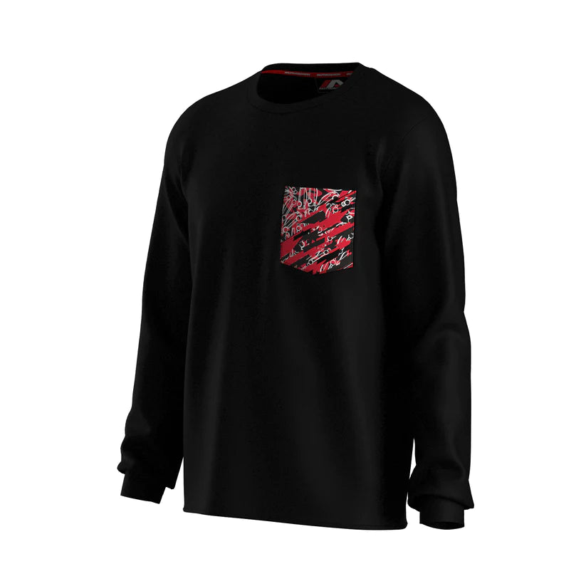 Autocannon Honda Type R Long Sleeve Camo Pocket Tee - SERIES 2 - BLACK