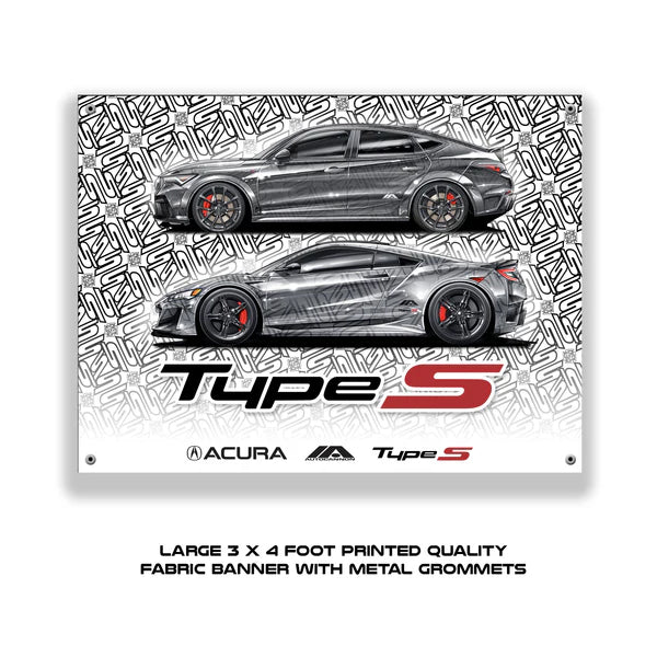 Autocannon x Acura Type S Camo Garage Banner - SERIES 2