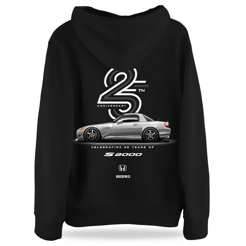 Honda S2000 25th Anniversary ZIP Hoodie BLACK